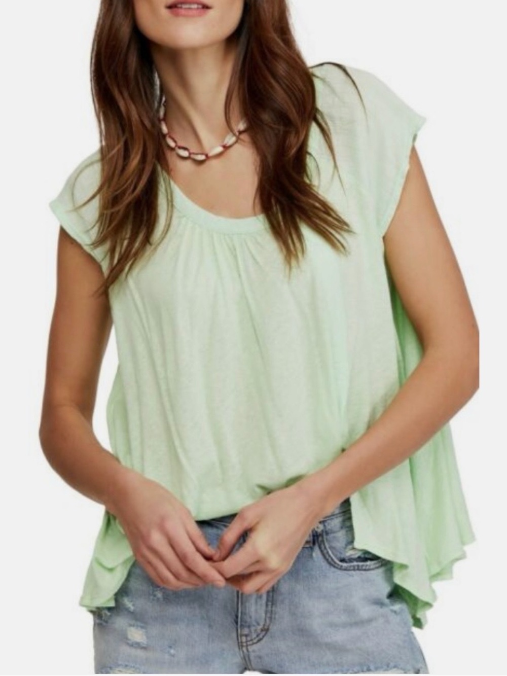Free People Queen Green Cap Sleeve